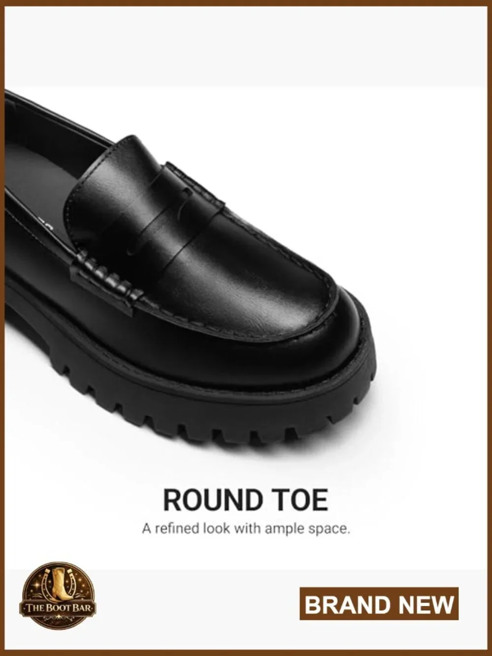 Platform Loafers Slip On Chunky Lug Sole Comfortable Work Casual Shoes